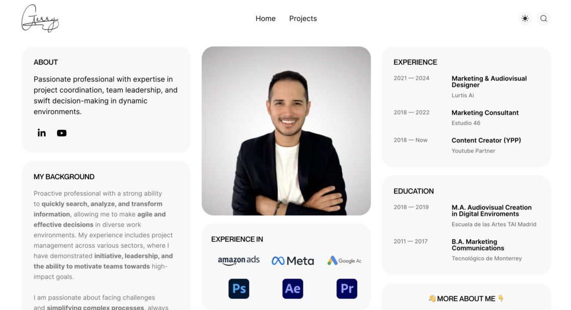 Personal Web CV